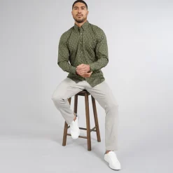 BOSS Herren Rickert Hemd Open Green