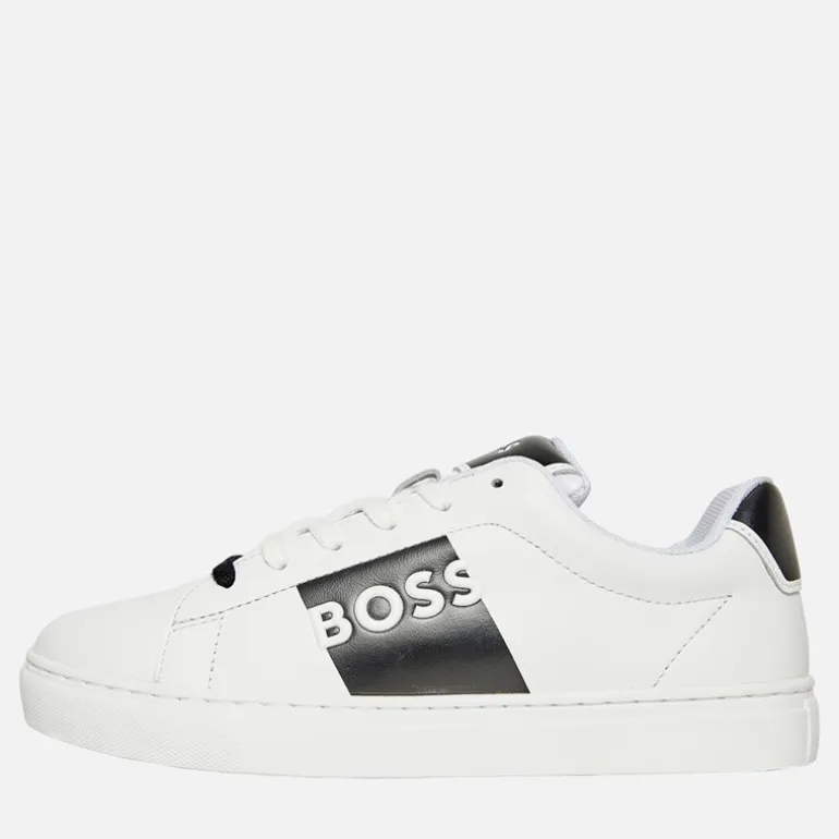 BOSS Junior Junge Cupsole Turnschuhe Weiß