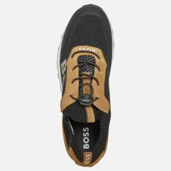 BOSS Junior Junge Strick Logo Turnschuhe Keks