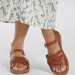 Brave Soul Damen Aria Sandalen Hellbraun