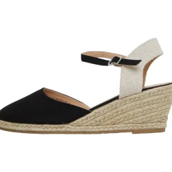 Brave Soul Damen Berry Wedge Sandalen       Schwarz