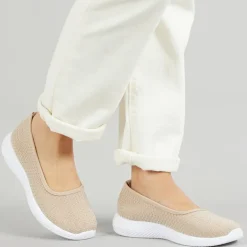 Brave Soul Damen Cali Slip On Schuhe Nude