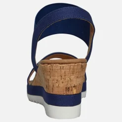 Brave Soul Damen Cher Keilabsatz Sandalen Navy/Tan