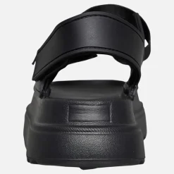 Brave Soul Damen klobige Knöchelriemen Sandalen Schwarz