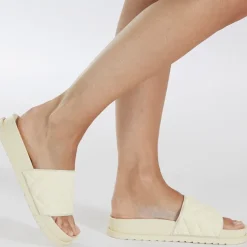 Brave Soul Damen Mae Slider Sandalen Ecru