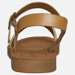 Brave Soul Damen Patti Knöchel Riemen Sandalen Tan/Multi