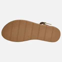 Brave Soul Damen Patti Knöchel Riemen Sandalen Tan/Multi