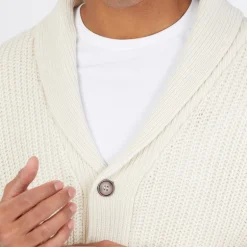 Brave Soul Herren Arkram Knopfverschluss Gestrickte Strickjacke Haferflocken