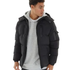Brave Soul Herren Brockhall Pufferjacke Schwarz