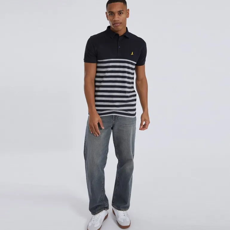 Brave Soul Herren Chaybird Kurzarm Polohemden Navy