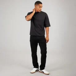 Brave Soul Herren Faust Übergroßes T Shirt Jet Black
