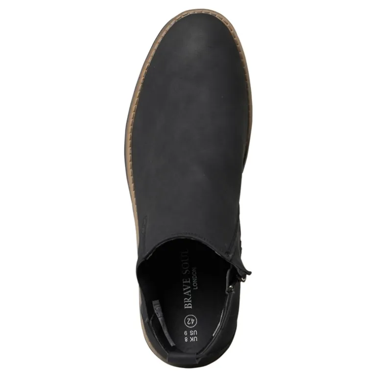 Brave Soul Herren Garret Chelsea Stiefeletten Schwarz