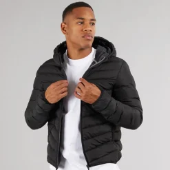 Brave Soul Herren Grantplain Pufferjacke Schwarz