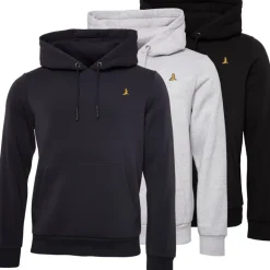 Brave Soul Herren Howard Drei-Pack Hoodies Schwarz/Grau/Marineblau