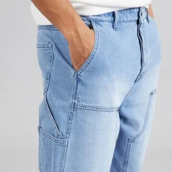 Brave Soul Herren Joiner Locker geschnittene Zimmermann Shorts Light Blue