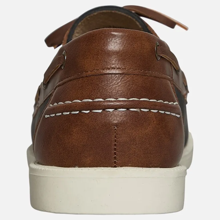 Brave Soul Herren Kabinen Deck Schuhe Navy/Tan