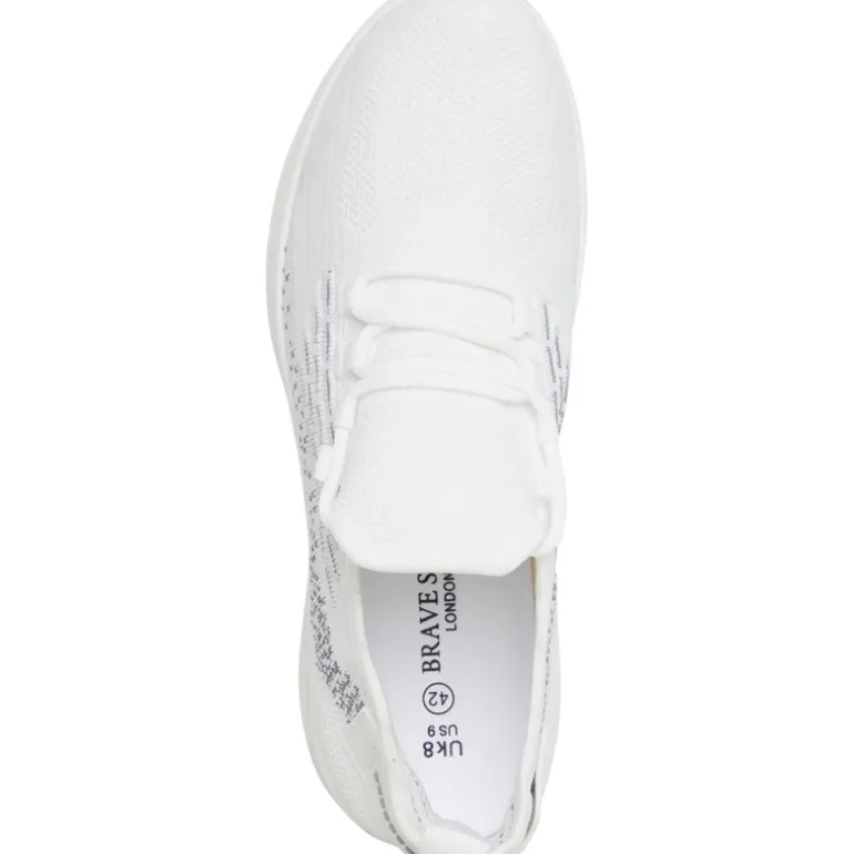 Brave Soul Herren Lakeside Bubble Sneaker Weiß