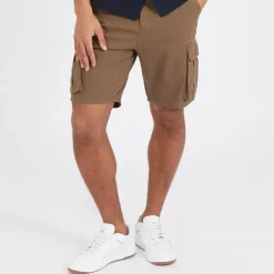 Brave Soul Herren Riverwood Cargo Shorts Khaki
