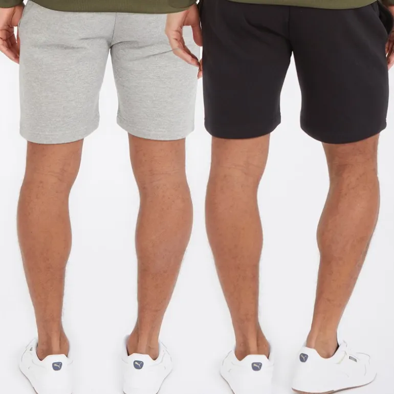 Brave Soul Herren Shorts 2er Pack McCartney Schwarz/Grau