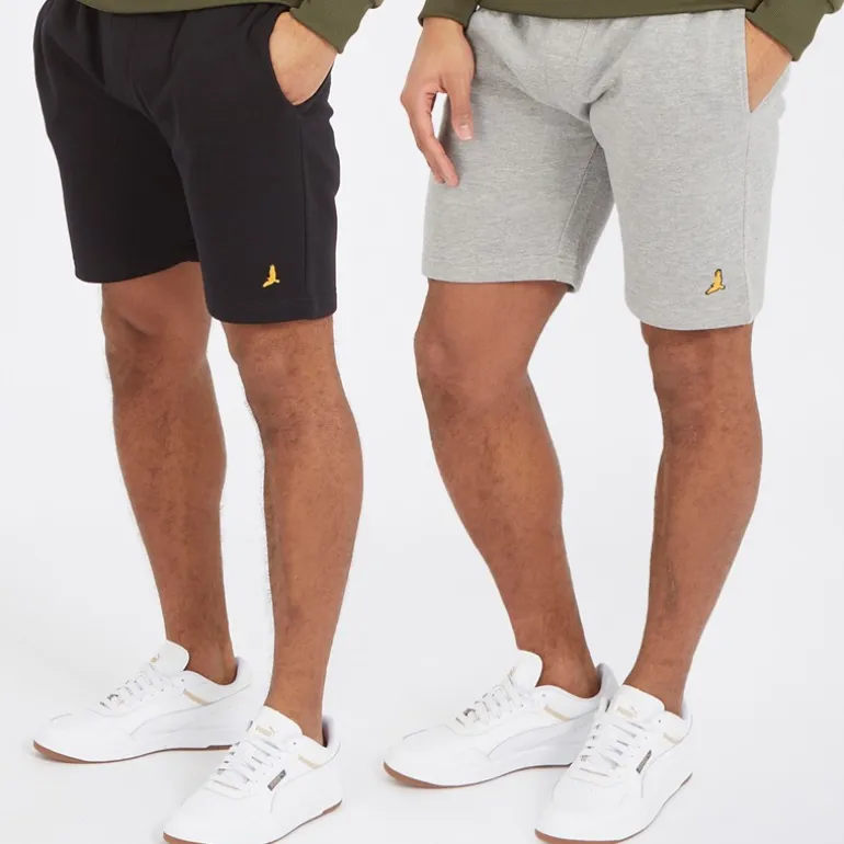 Brave Soul Herren Shorts 2er Pack McCartney Schwarz/Grau