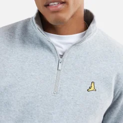 Brave Soul Herren Stilgar Zweierpack 1/4 Zip Sweatshirts Schwarz / Grau