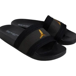 Brave Soul Herren Theo Eagle Slider Sandalen Schwarz
