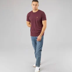 Brave Soul Herren T-Shirts 3er-Pack Marine/Khaki/Burgund