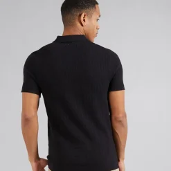 Brave Soul Herren Vinci Hemd mit kurzem Arm Schwarz