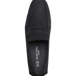 Brave Soul Herren Web Loafers Schwarz