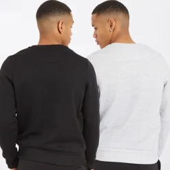 Brave Soul Herren Winston Zwei Pack Sweatshirts Schwarz/Grau