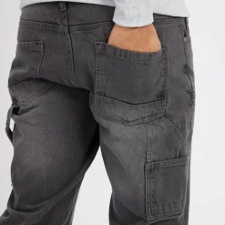Brave Soul Jeans Herren Joiner Carpenter Loose Fit Grau gewaschen