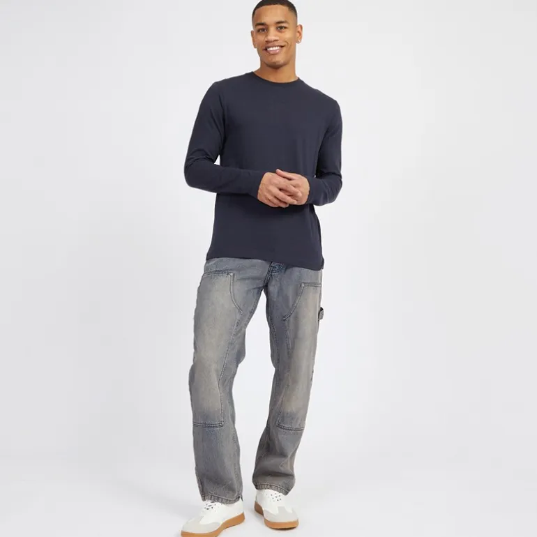 Brave Soul Jeans Herren Joiner Carpenter Loose Fit Mb Blaue Waschung