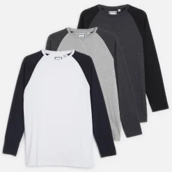 Brave Soul Junge 3er-Pack Raglan T Shirts Multi