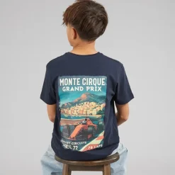 Brave Soul Junge Meyan T Shirt Navy/Multi Colour Print Navy/Multi-Colour Print