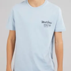 Brave Soul Junge Solaro T Shirt Light Blue/Multi-Colour
