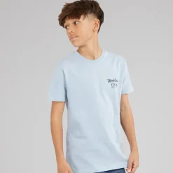 Brave Soul Junge Solaro T Shirt Light Blue/Multi-Colour