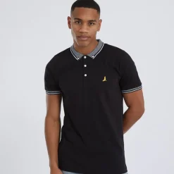Brave Soul Poloshirt Herren Schwarz