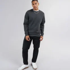 Brave Soul Sweatshirt Herren Dunkelgrau Melange