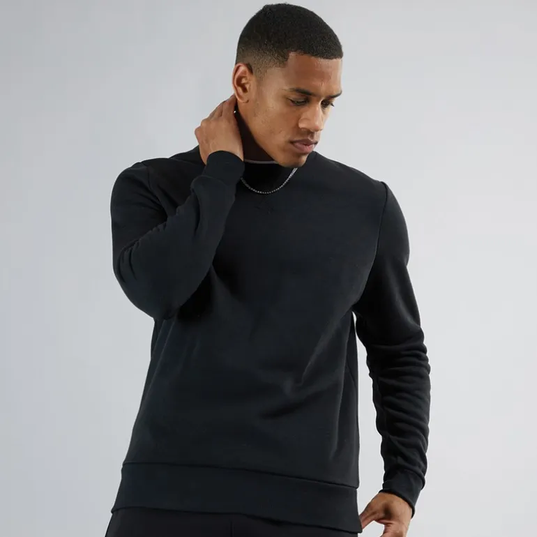 Brave Soul Sweatshirt mit Rundhalsausschnitt Schwarz Herren