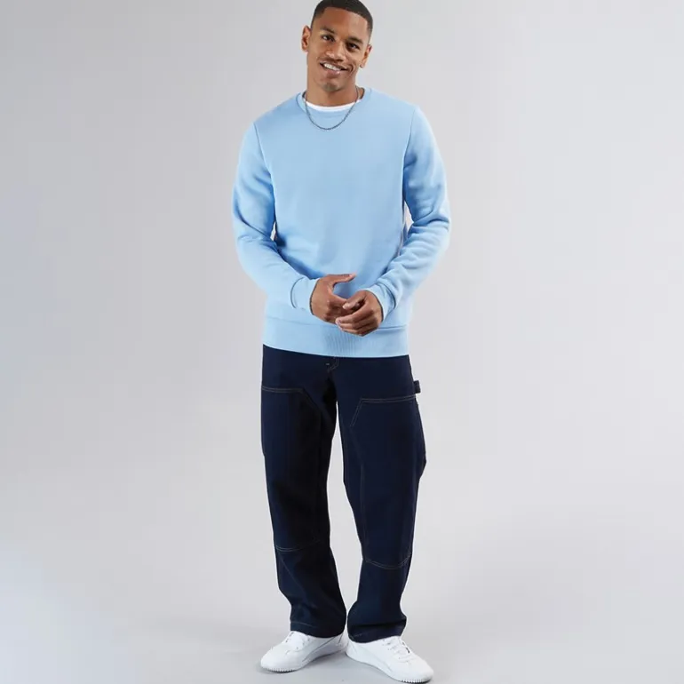 Brave Soul Sweatshirt mit Rundhalsausschnitt Herren Arktisblau