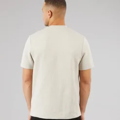 Brave Soul T-Shirt Herren in Übergröße Stehkragen Helltaupe