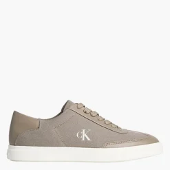 Calvin Klein Damen niedrige Profil Cuspole Turnschuhe Desert Taupe/Marshmallow