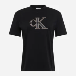 Calvin Klein Jeans Damen Klassisches T Shirt Schwarz