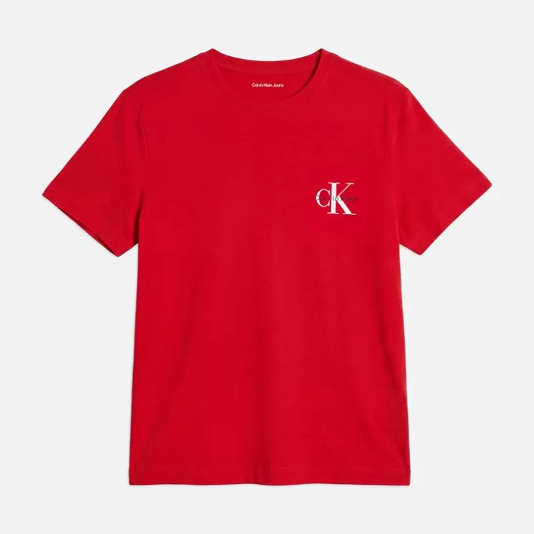 Calvin Klein Jeans Damen Logo Zweierpack T Shirts Adrenaline Rush/Brilliant White