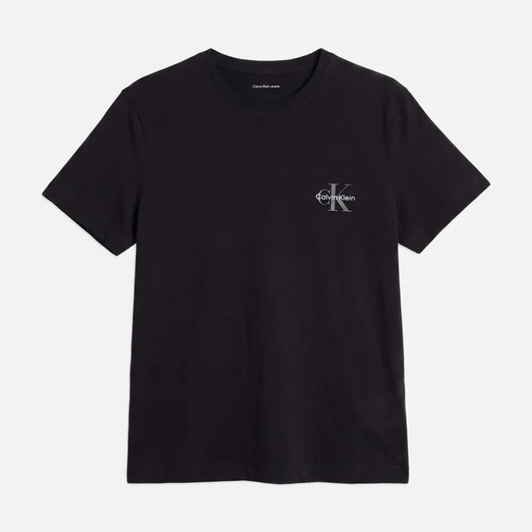 Calvin Klein Jeans Damen Monologo Zweierpack T Shirts Cradle Pink/Schwarz