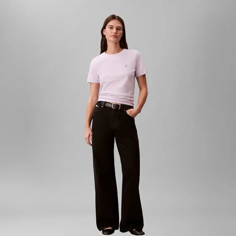 Calvin Klein Jeans Damen Monogram T Shirt Island Lilac