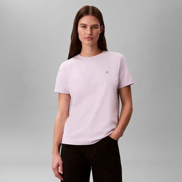 Calvin Klein Jeans Damen Monogram T Shirt Island Lilac