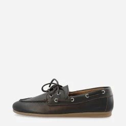 Ca'Shott Damen Cascille distressed Leder Bootsschuhe Brown Distressed