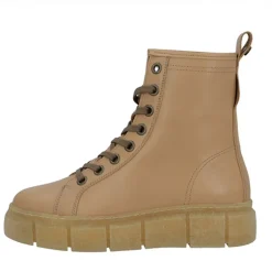 Ca'Shott Damen Casflora Spitze Stiefel Leder Beige