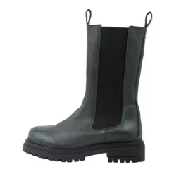 Ca'Shott Damen Cashannah Chelsea Stiefel Hoher Schnitt Leder Dark Green Delfi